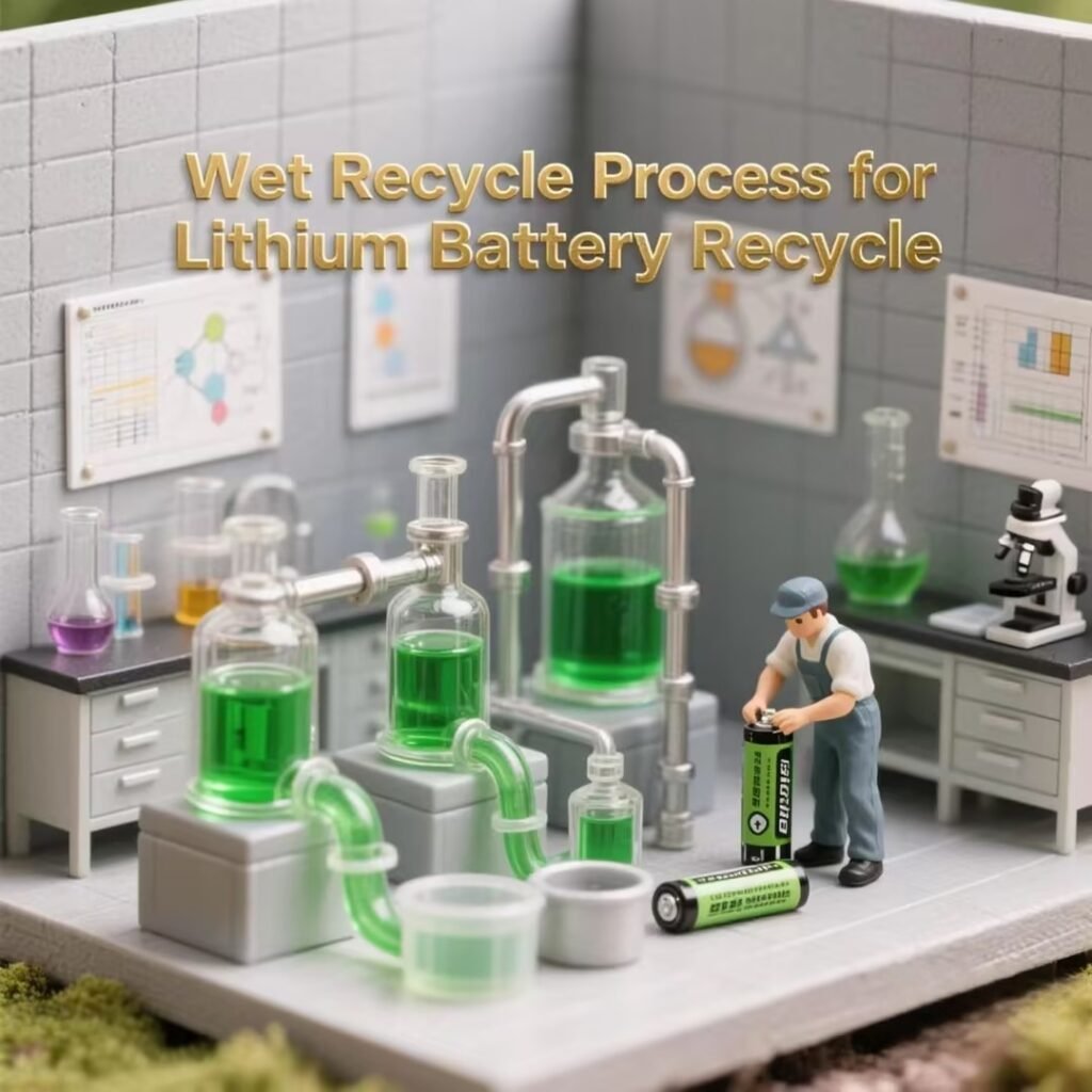 Wet recycle technology of lithium ion batteries